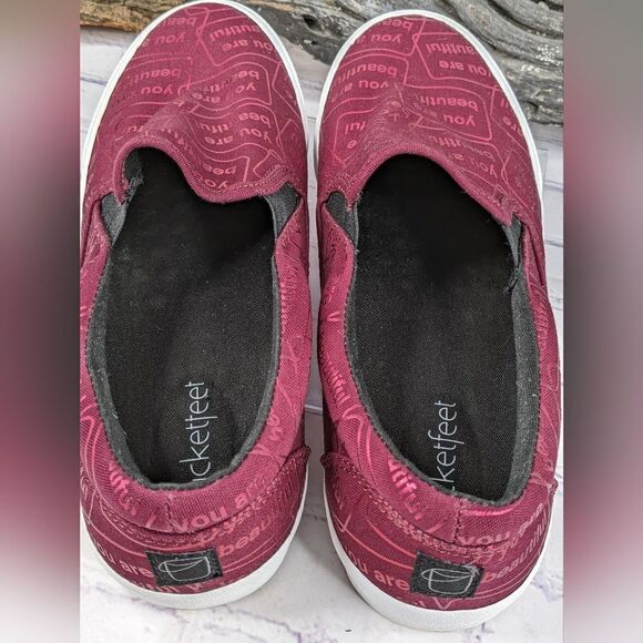 Bucketfeet "You Are Beautiful" Canvas Slip-On Sneakers - Picture 5 of 10